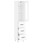 vidaXL Dulap înalt, alb extralucios, 34,5x34x180 cm, lemn prelucrat vidaXL Dulap înalt, alb extralucios, 34,5x34x180 cm, lemn prelucrat