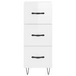 vidaXL Dulap înalt, alb extralucios, 34,5x34x180 cm, lemn prelucrat vidaXL Dulap înalt, alb extralucios, 34,5x34x180 cm, lemn prelucrat
