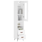 vidaXL Dulap înalt, alb, 34,5x34x180 cm, lemn prelucrat vidaXL Dulap înalt, alb, 34,5x34x180 cm, lemn prelucrat