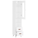 vidaXL Dulap înalt, alb, 34,5x34x180 cm, lemn prelucrat vidaXL Dulap înalt, alb, 34,5x34x180 cm, lemn prelucrat