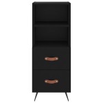 vidaXL Dulap înalt, negru, 34,5x34x180 cm, lemn prelucrat