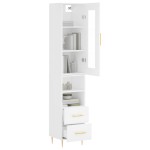 vidaXL Dulap înalt, alb, 34,5x34x180 cm, lemn prelucrat vidaXL Dulap înalt, alb, 34,5x34x180 cm, lemn prelucrat