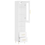 vidaXL Dulap înalt, alb, 34,5x34x180 cm, lemn prelucrat vidaXL Dulap înalt, alb, 34,5x34x180 cm, lemn prelucrat