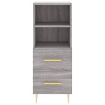 vidaXL Dulap înalt, gri sonoma, 34,5x34x180 cm, lemn prelucrat