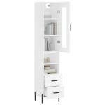 vidaXL Dulap înalt, alb, 34,5x34x180 cm, lemn prelucrat vidaXL Dulap înalt, alb, 34,5x34x180 cm, lemn prelucrat