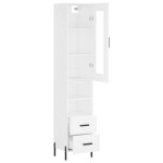 vidaXL Dulap înalt, alb, 34,5x34x180 cm, lemn prelucrat vidaXL Dulap înalt, alb, 34,5x34x180 cm, lemn prelucrat