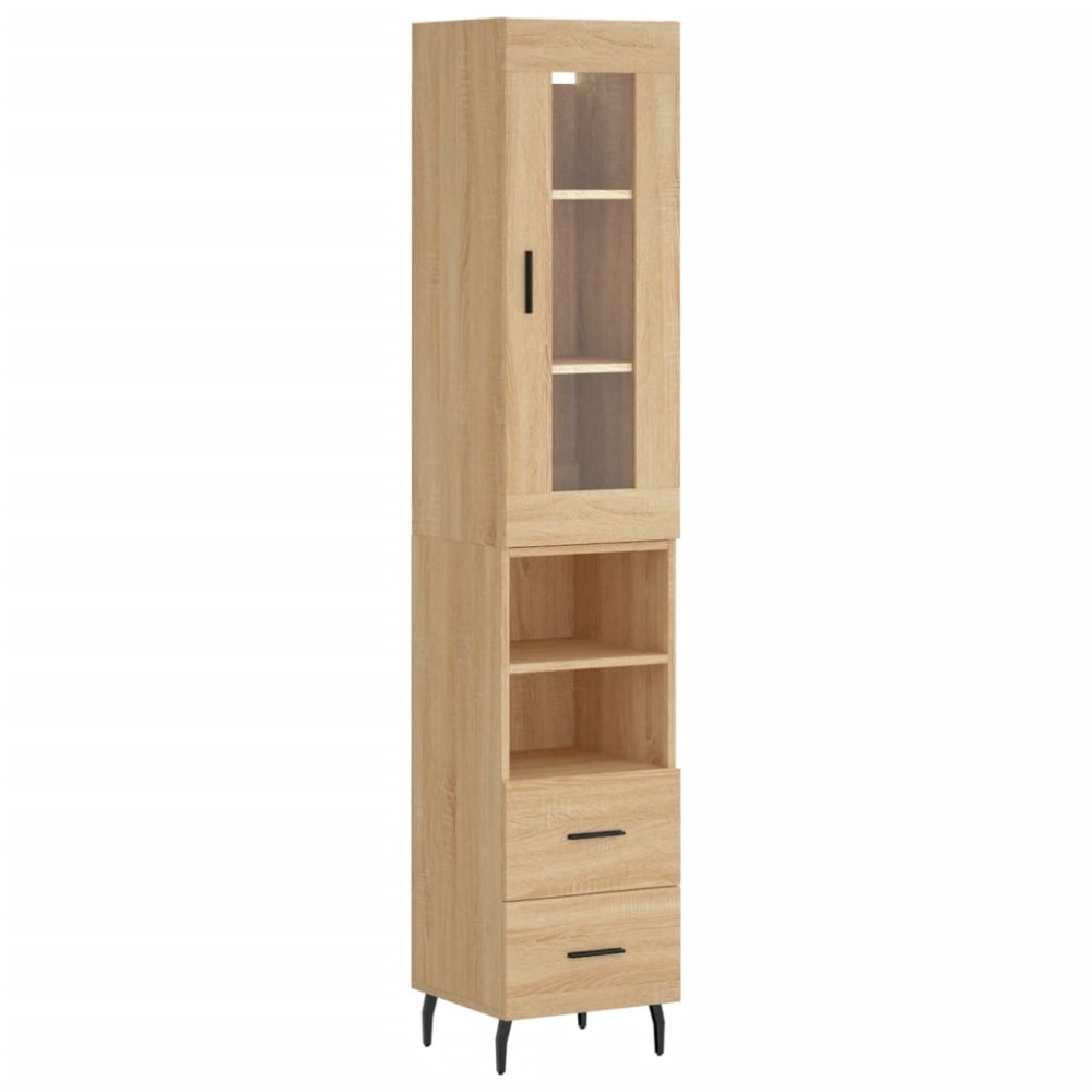 vidaXL Dulap înalt, stejar sonoma, 34,5x34x180 cm, lemn prelucrat