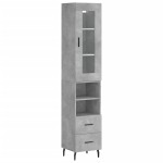 vidaXL Dulap înalt, gri beton, 34,5x34x180 cm, lemn prelucrat vidaXL Dulap înalt, gri beton, 34,5x34x180 cm, lemn prelucrat