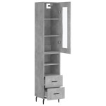 vidaXL Dulap înalt, gri beton, 34,5x34x180 cm, lemn prelucrat vidaXL Dulap înalt, gri beton, 34,5x34x180 cm, lemn prelucrat