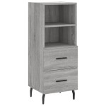 vidaXL Dulap înalt, gri sonoma, 34,5x34x180 cm, lemn prelucrat