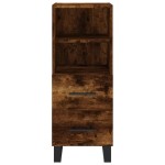 vidaXL Dulap înalt, stejar fumuriu, 34,5x34x180 cm, lemn prelucrat