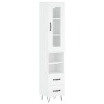 vidaXL Dulap înalt, alb, 34,5x34x180 cm, lemn prelucrat vidaXL Dulap înalt, alb, 34,5x34x180 cm, lemn prelucrat