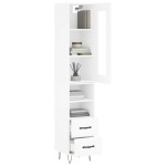 vidaXL Dulap înalt, alb, 34,5x34x180 cm, lemn prelucrat vidaXL Dulap înalt, alb, 34,5x34x180 cm, lemn prelucrat