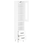 vidaXL Dulap înalt, alb, 34,5x34x180 cm, lemn prelucrat vidaXL Dulap înalt, alb, 34,5x34x180 cm, lemn prelucrat
