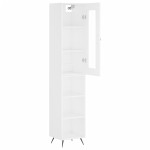 vidaXL Dulap înalt, alb, 34,5x34x180 cm, lemn prelucrat vidaXL Dulap înalt, alb, 34,5x34x180 cm, lemn prelucrat