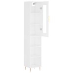 vidaXL Dulap înalt, alb, 34,5x34x180 cm, lemn prelucrat vidaXL Dulap înalt, alb, 34,5x34x180 cm, lemn prelucrat