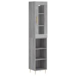 vidaXL Dulap înalt, gri sonoma, 34,5x34x180 cm, lemn prelucrat