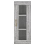 vidaXL Dulap înalt, gri sonoma, 34,5x34x180 cm, lemn prelucrat