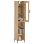 vidaXL Dulap înalt, stejar sonoma, 34,5x34x180 cm, lemn prelucrat