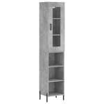 vidaXL Dulap înalt, gri beton, 34,5x34x180 cm, lemn prelucrat vidaXL Dulap înalt, gri beton, 34,5x34x180 cm, lemn prelucrat