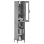 vidaXL Dulap înalt, gri beton, 34,5x34x180 cm, lemn prelucrat vidaXL Dulap înalt, gri beton, 34,5x34x180 cm, lemn prelucrat