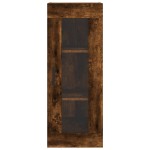 vidaXL Dulap înalt, stejar fumuriu, 34,5x34x180 cm, lemn prelucrat