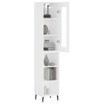 vidaXL Dulap înalt, alb, 34,5x34x180 cm, lemn prelucrat vidaXL Dulap înalt, alb, 34,5x34x180 cm, lemn prelucrat