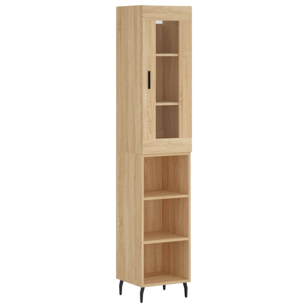 vidaXL Dulap înalt, stejar sonoma, 34,5x34x180 cm, lemn prelucrat