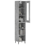 vidaXL Dulap înalt, gri beton, 34,5x34x180 cm, lemn prelucrat vidaXL Dulap înalt, gri beton, 34,5x34x180 cm, lemn prelucrat