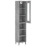 vidaXL Dulap înalt, gri beton, 34,5x34x180 cm, lemn prelucrat vidaXL Dulap înalt, gri beton, 34,5x34x180 cm, lemn prelucrat