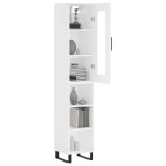 vidaXL Dulap înalt, alb, 34,5x34x180 cm, lemn prelucrat vidaXL Dulap înalt, alb, 34,5x34x180 cm, lemn prelucrat