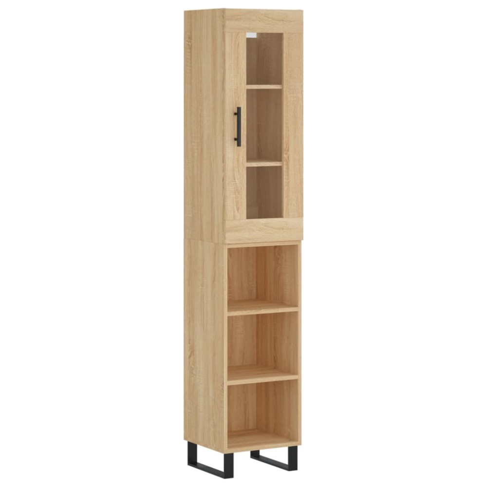 vidaXL Dulap înalt, stejar sonoma, 34,5x34x180 cm, lemn prelucrat