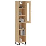 vidaXL Dulap înalt, stejar sonoma, 34,5x34x180 cm, lemn prelucrat vidaXL Dulap înalt, stejar sonoma, 34,5x34x180 cm, lemn prelucrat