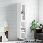 vidaXL Dulap înalt, alb, 34,5x34x180 cm, lemn prelucrat vidaXL Dulap înalt, alb, 34,5x34x180 cm, lemn prelucrat