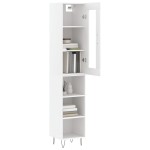 vidaXL Dulap înalt, alb, 34,5x34x180 cm, lemn prelucrat vidaXL Dulap înalt, alb, 34,5x34x180 cm, lemn prelucrat