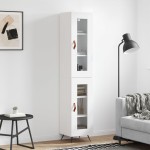 vidaXL Dulap înalt, alb, 34,5x34x180 cm, lemn prelucrat vidaXL Dulap înalt, alb, 34,5x34x180 cm, lemn prelucrat
