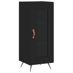 vidaXL Dulap înalt, negru, 34,5x34x180 cm, lemn prelucrat