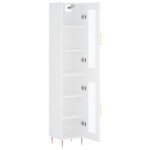vidaXL Dulap înalt, alb, 34,5x34x180 cm, lemn prelucrat vidaXL Dulap înalt, alb, 34,5x34x180 cm, lemn prelucrat