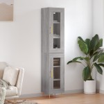 vidaXL Dulap înalt, gri sonoma, 34,5x34x180 cm, lemn prelucrat