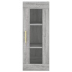 vidaXL Dulap înalt, gri sonoma, 34,5x34x180 cm, lemn prelucrat