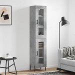 vidaXL Dulap înalt, gri beton, 34,5x34x180 cm, lemn prelucrat vidaXL Dulap înalt, gri beton, 34,5x34x180 cm, lemn prelucrat