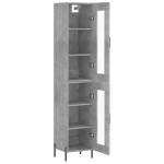 vidaXL Dulap înalt, gri beton, 34,5x34x180 cm, lemn prelucrat vidaXL Dulap înalt, gri beton, 34,5x34x180 cm, lemn prelucrat