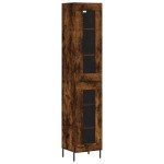vidaXL Dulap înalt, stejar fumuriu, 34,5x34x180 cm, lemn prelucrat