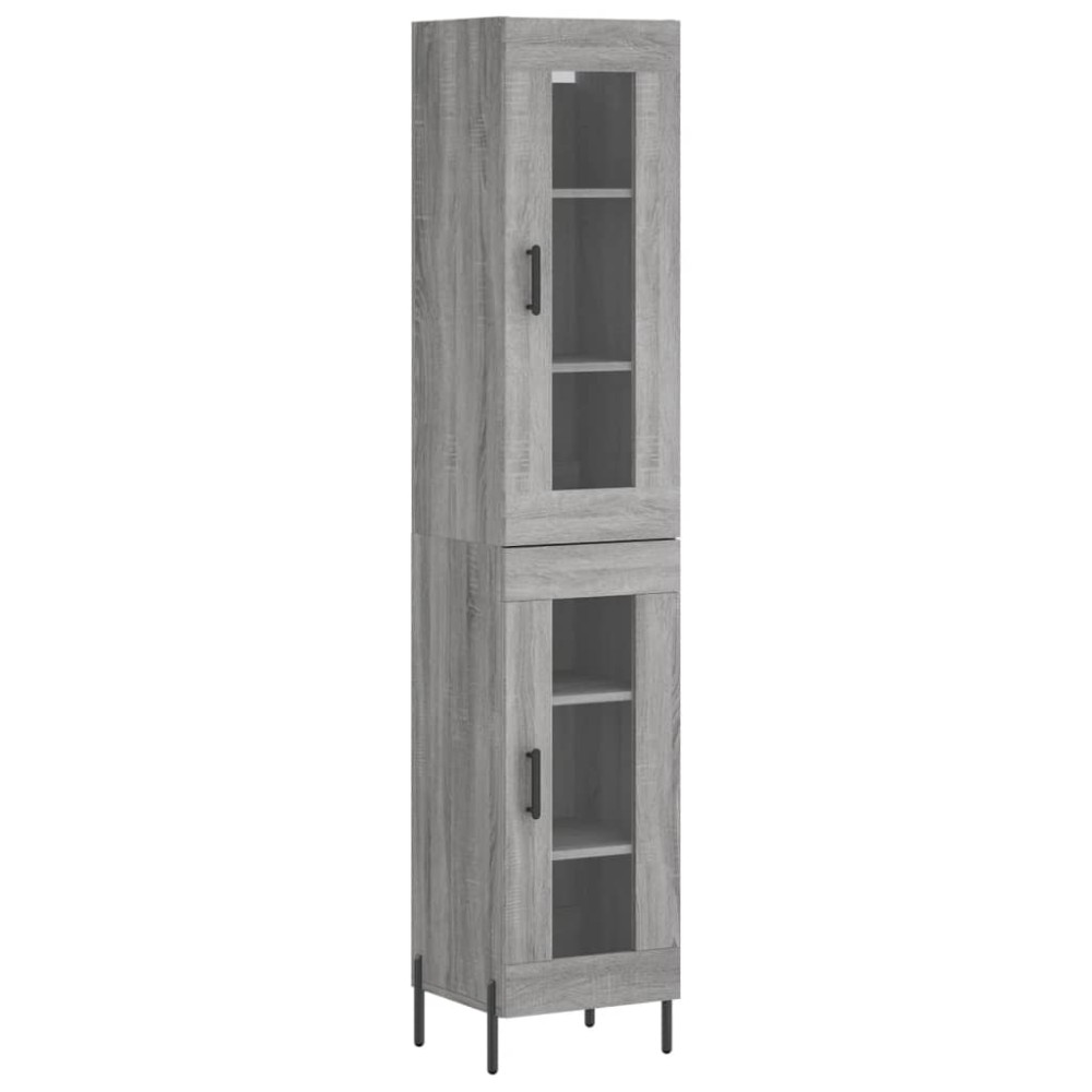 vidaXL Dulap înalt, gri sonoma, 34,5x34x180 cm, lemn prelucrat