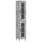 vidaXL Dulap înalt, gri beton, 34,5x34x180 cm, lemn prelucrat vidaXL Dulap înalt, gri beton, 34,5x34x180 cm, lemn prelucrat