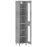 vidaXL Dulap înalt, gri beton, 34,5x34x180 cm, lemn prelucrat vidaXL Dulap înalt, gri beton, 34,5x34x180 cm, lemn prelucrat
