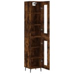 vidaXL Dulap înalt, stejar fumuriu, 34,5x34x180 cm, lemn prelucrat