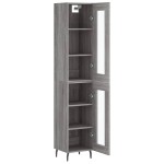 vidaXL Dulap înalt, gri sonoma, 34,5x34x180 cm, lemn prelucrat