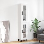 vidaXL Dulap înalt, alb, 34,5x34x180 cm, lemn prelucrat vidaXL Dulap înalt, alb, 34,5x34x180 cm, lemn prelucrat