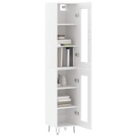 vidaXL Dulap înalt, alb, 34,5x34x180 cm, lemn prelucrat